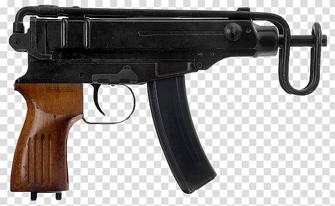 Submachine gun Škorpion Magpul FMG-9 Firearm Foldable machine gun, sale three dimensional characters transparent background PNG clipart