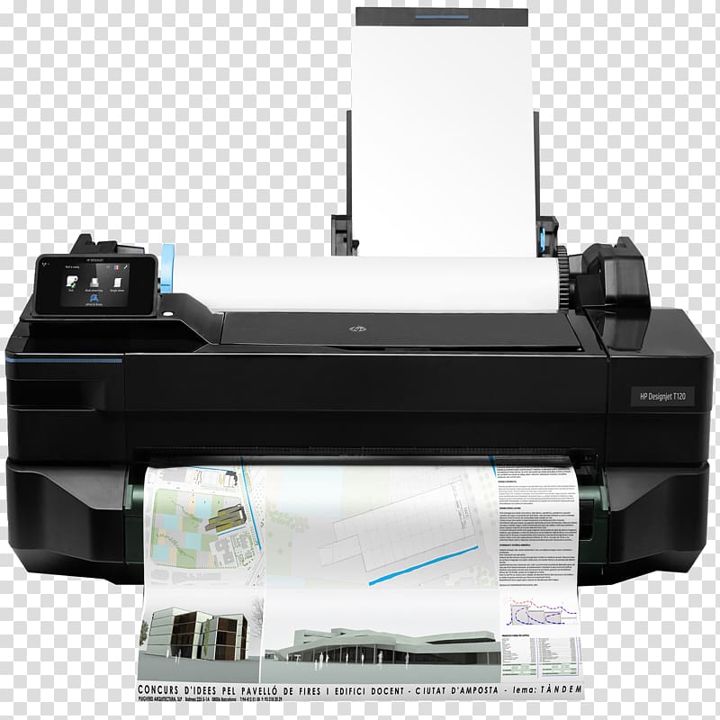 Hewlett-Packard Wide-format printer HP DesignJet T120 Inkjet printing, hewlett-packard transparent background PNG clipart