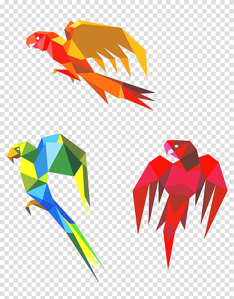 Parrot Origami Bird , parrot transparent background PNG clipart