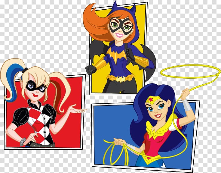 Diana Prince Batgirl Harley Quinn Bumblebee Supergirl, superheroes transparent background PNG clipart