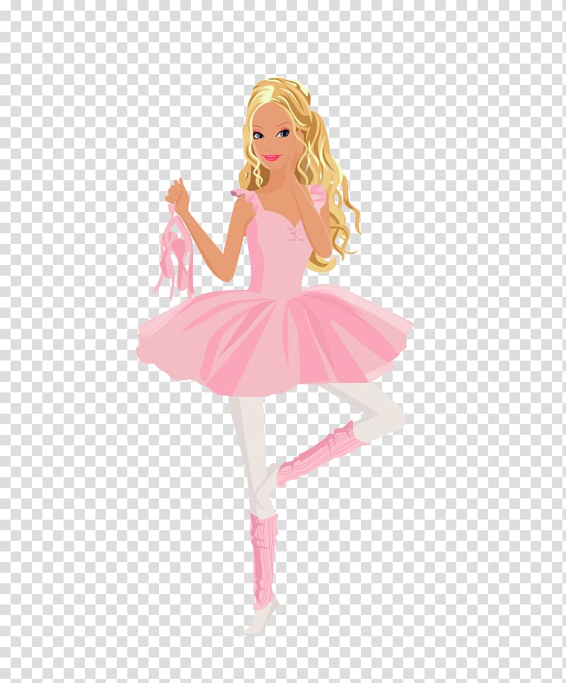girl ballerina art, Barbie Cartoon Animation, Barbie doll transparent background PNG clipart