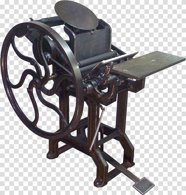 Platen Printing press Letterpress printing Harrild & Sons, Letterpress transparent background PNG clipart