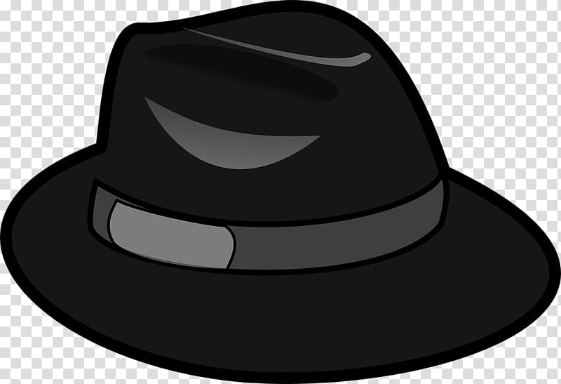 Black hat Fedora , Hat transparent background PNG clipart