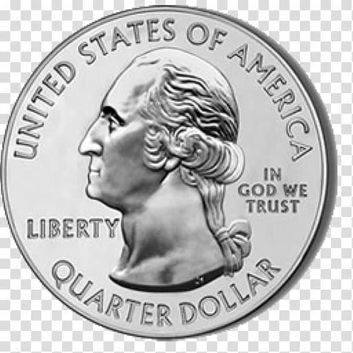 Silver coin Quarter Silver coin America the Beautiful Silver Bullion Coins, Coin transparent background PNG clipart