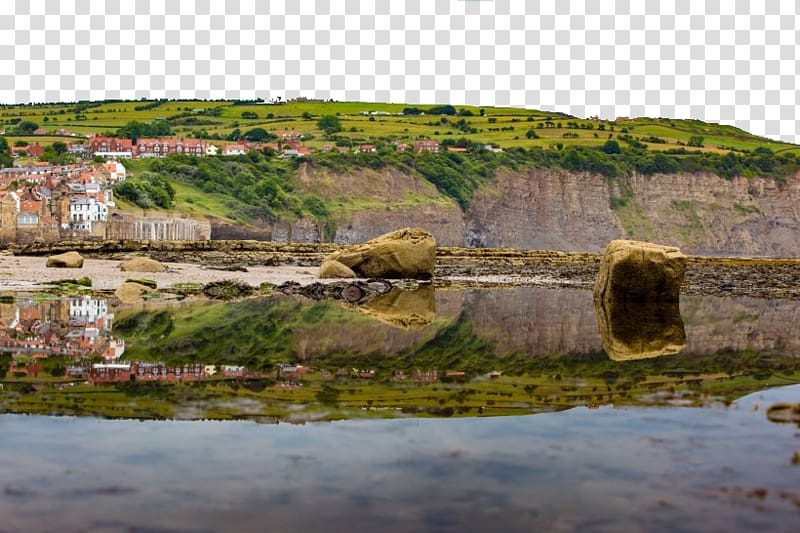 Whitby Robin Hoods Bay York Beach, UK Whitby Robin Hood\'s Bay Beach five transparent background PNG clipart