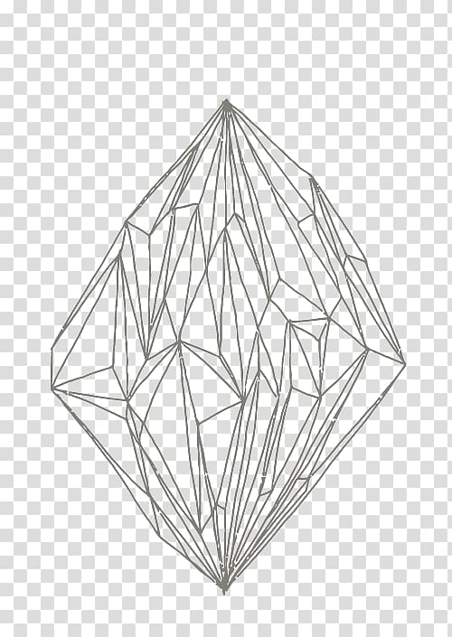 Black and white Drawing Art, diamond transparent background PNG clipart