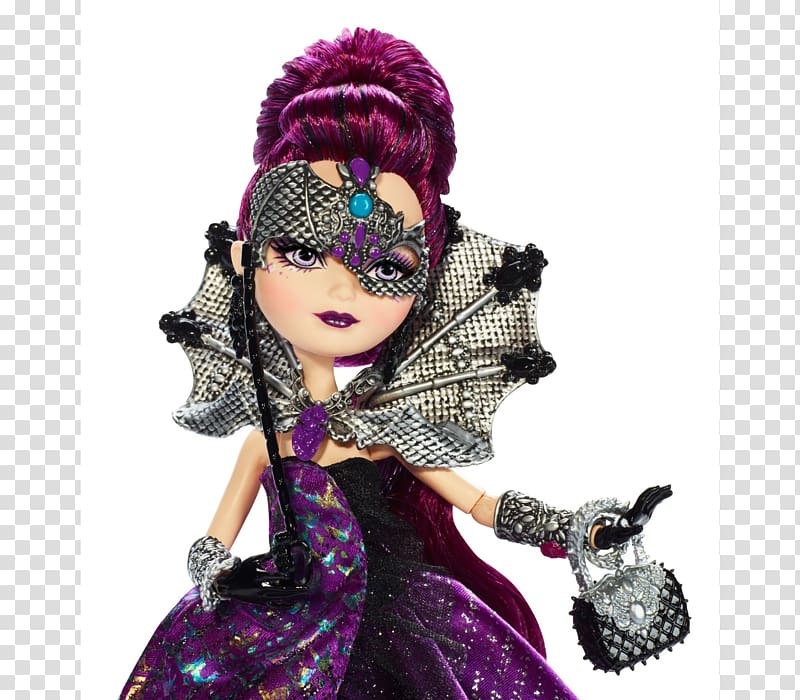 Ever After High Thronecoming Raven Queen Ever After High Legacy Day Raven Queen Doll Dragon Games: The Junior Novel Based on the Movie, doll transparent background PNG clipart
