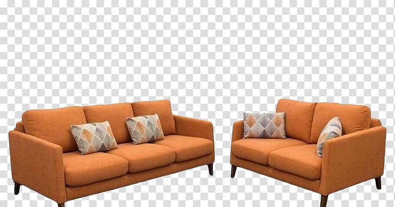 Loveseat Couch Table Living room Sofa bed, sofa material transparent background PNG clipart