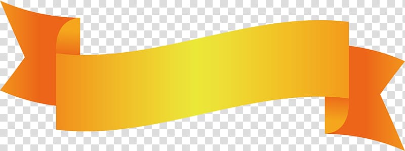 Orange Curved Banner Ribbon Image PNG