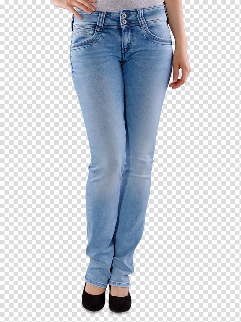 Jeans T-shirt Denim Three quarter pants, blue jeans transparent background PNG clipart