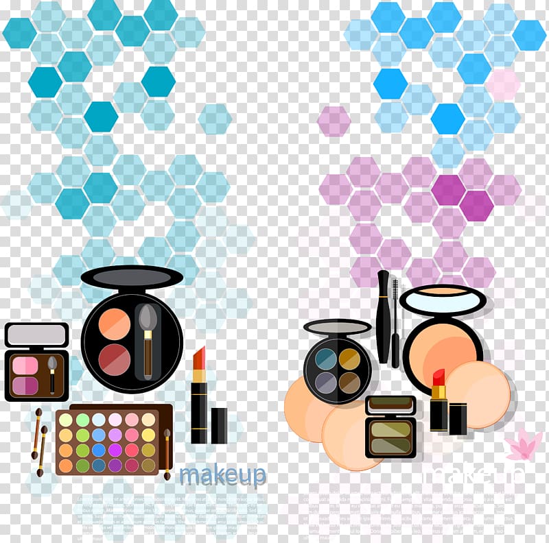 Eye shadow Cosmetics Make-up, Floating blue-violet makeup transparent background PNG clipart