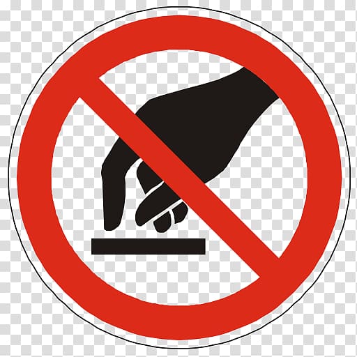 no touch sign, Prohibition in the United States Sign Pictogram Label , Do Not Touch Warning Icon transparent background PNG clipart