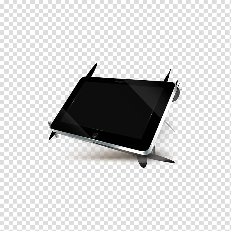 iPad 2 Microsoft Tablet PC Computer Laptop, Silver Black Tablet PC transparent background PNG clipart