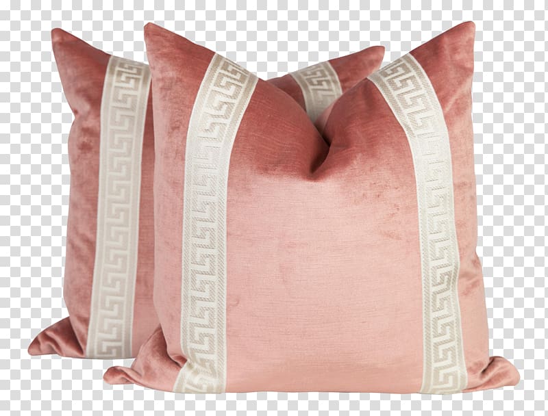 Throw Pillows Velvet Meander Linen, pillow transparent background PNG clipart