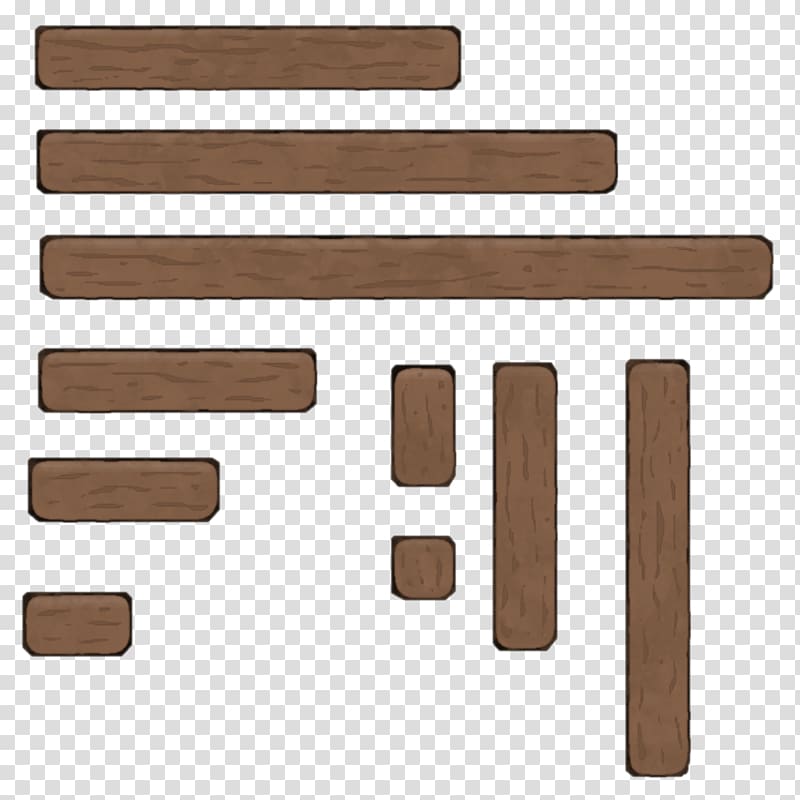brown wood stick art, Wood block Sprite Japanese Cuisine Game, wood transparent background PNG clipart