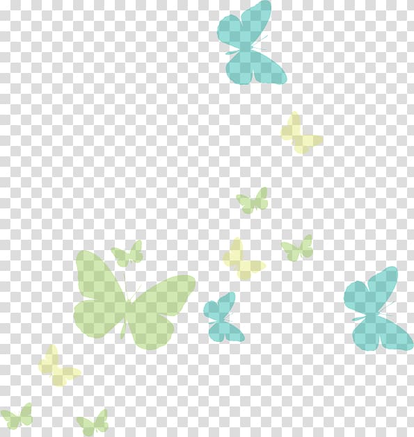 green and teal butterflies illustration, Butterfly Silhouette, butterfly transparent background PNG clipart