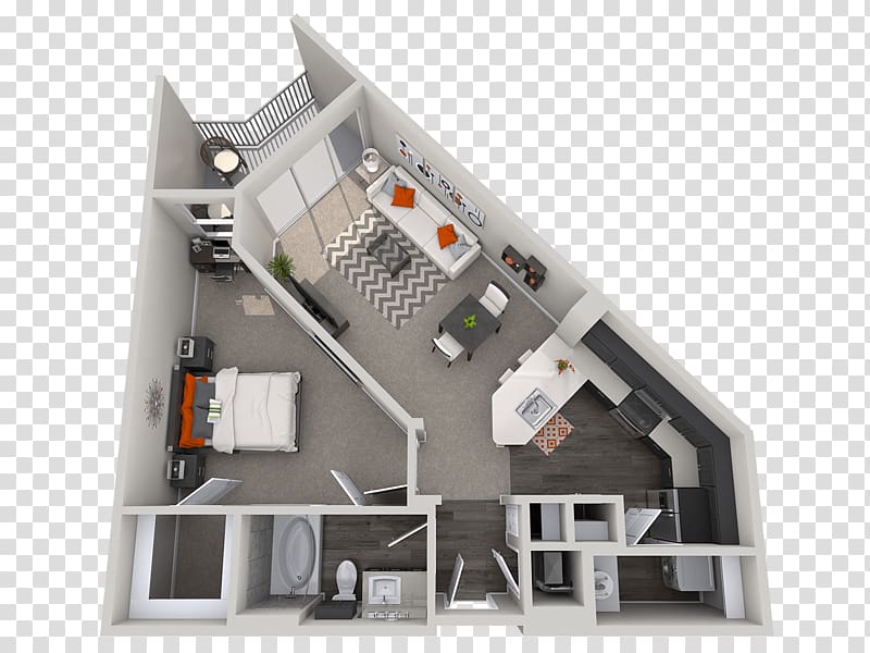3D floor plan House Architecture, 3d floor plan transparent background PNG clipart