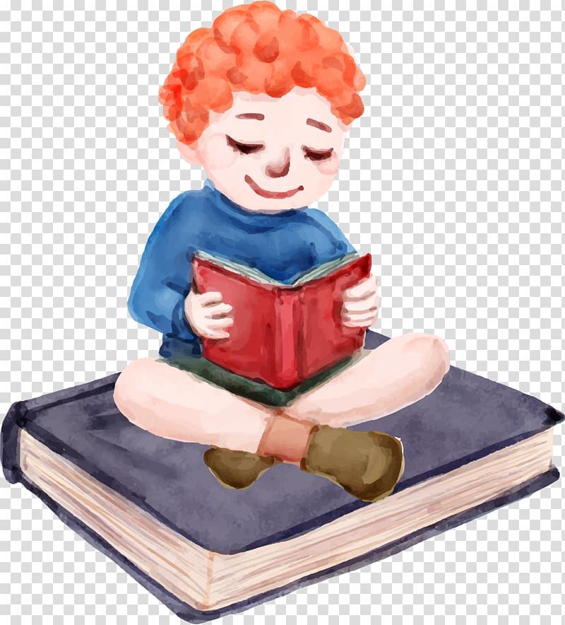 Child Cartoon, reading of children transparent background PNG clipart