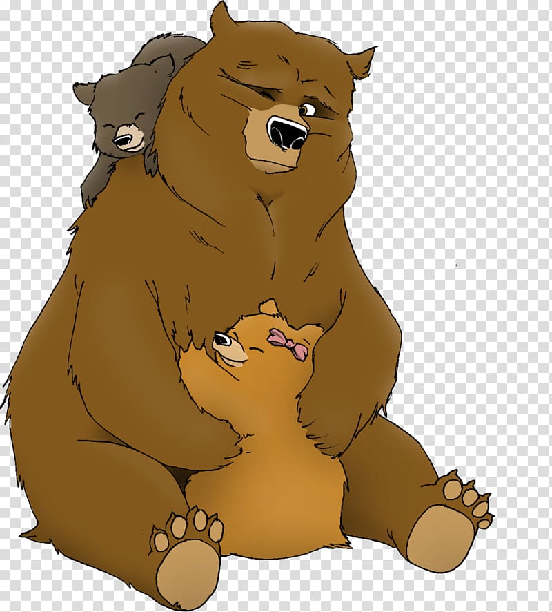American black bear Cartoon Animation, papa bear transparent background PNG clipart