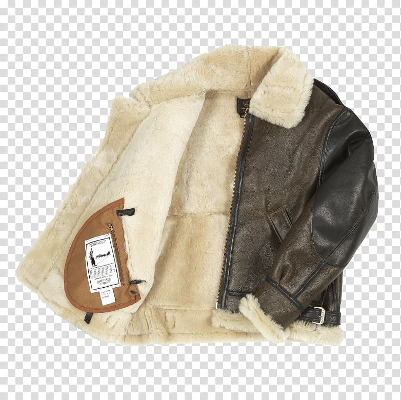 Flight jacket Sheepskin Cockpit USA Shearling coat, jacket transparent background PNG clipart