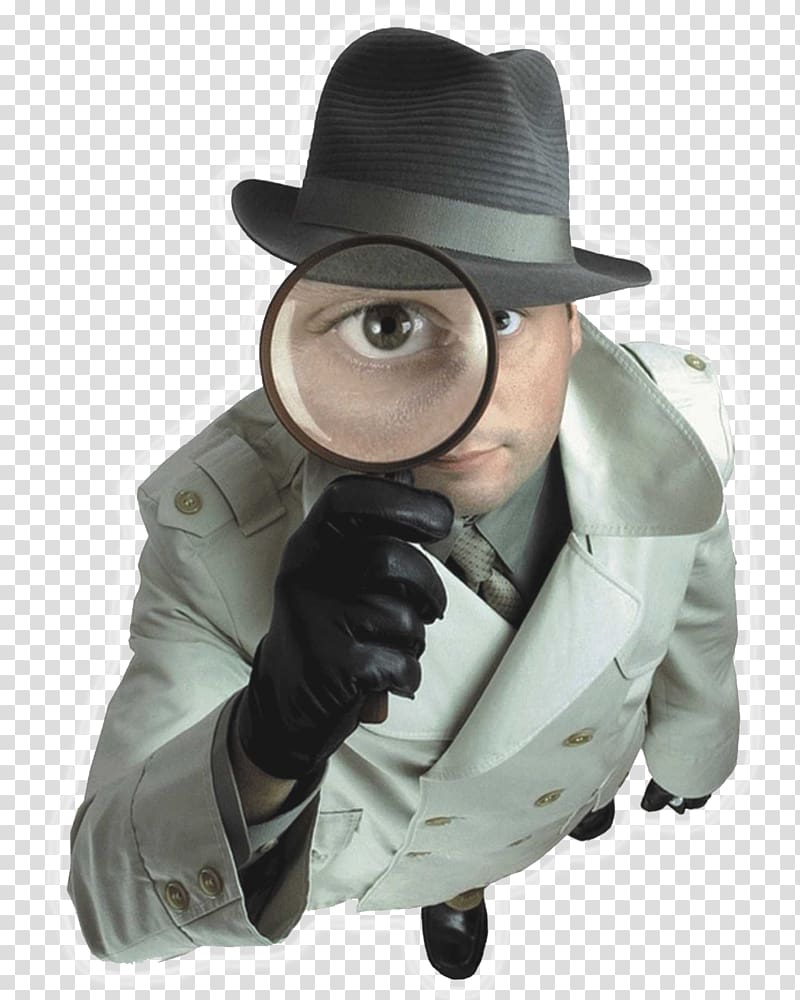 man holding magnifying glass, Detective Private investigator Woman Infidelity Company, detective transparent background PNG clipart