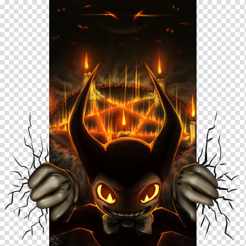 Demon Bendy and the Ink Machine Drawing Art, ink poster transparent background PNG clipart