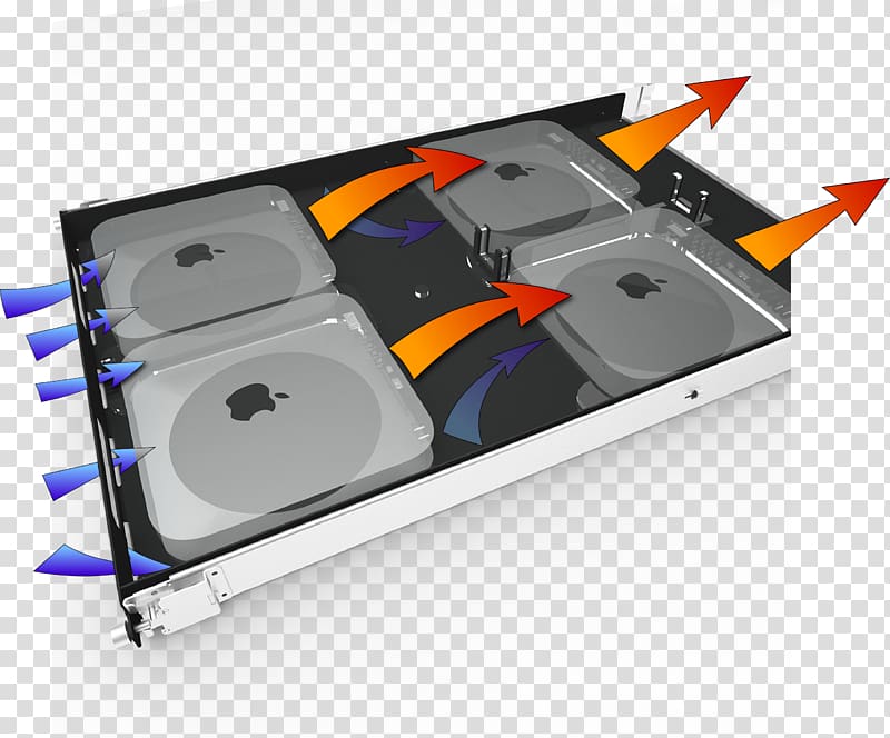 Mac Mini 19-inch rack Computer Cases & Housings Rack unit, hewlett-packard transparent background PNG clipart