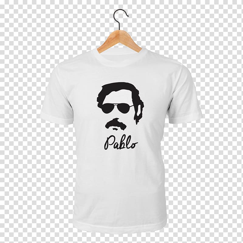 Pablo Escobar T-shirt Sleeve Neck, T-shirt transparent background PNG clipart