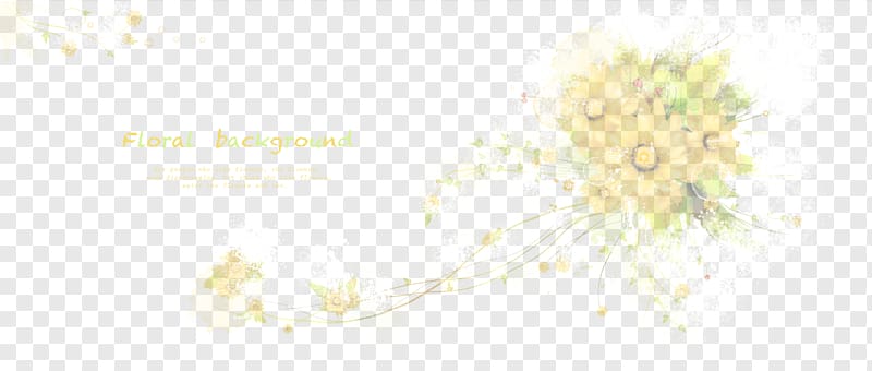 Textile Floral design White Pattern, Big leaf pattern yellow flowers PSD template transparent background PNG clipart