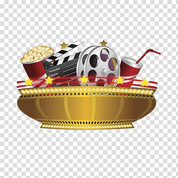 Popcorn Clapperboard Film, Cartoon clapperboards popcorn transparent background PNG clipart