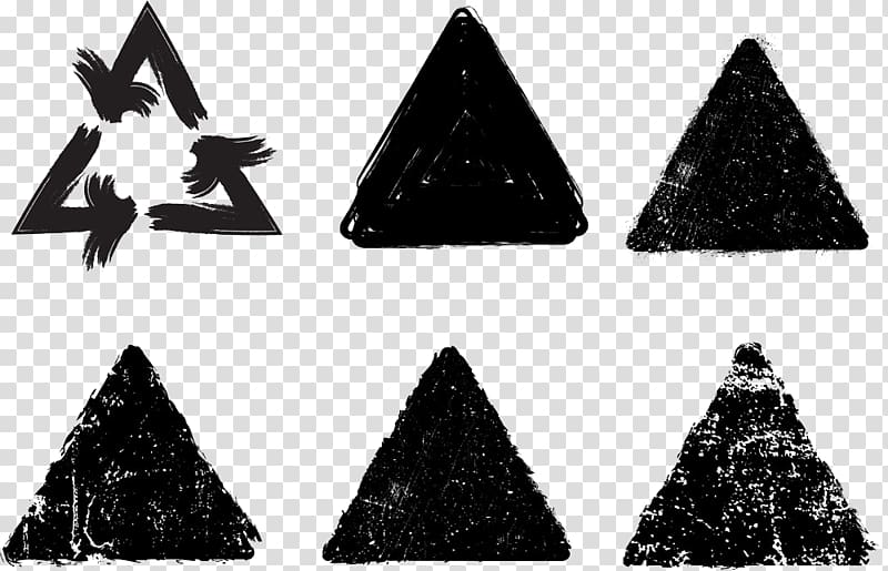 Ink brush, triangle transparent background PNG clipart