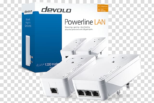PowerLAN devolo Power-line communication HomePlug Adapter, others transparent background PNG clipart