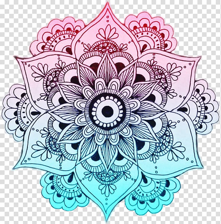 Mandala drawing in pointilism technique Royalty Free Vector