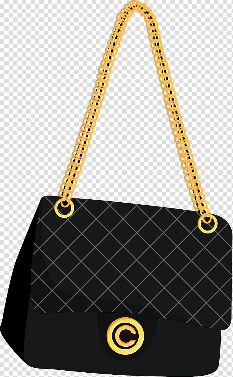 Tote bag Computer file, Hand-painted chain bag transparent background PNG clipart