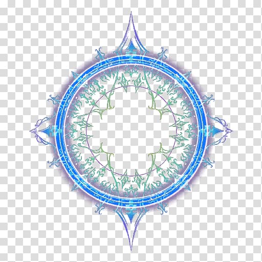 Round Blue And Green Borderline Magic Circle Magic Magic Flowers