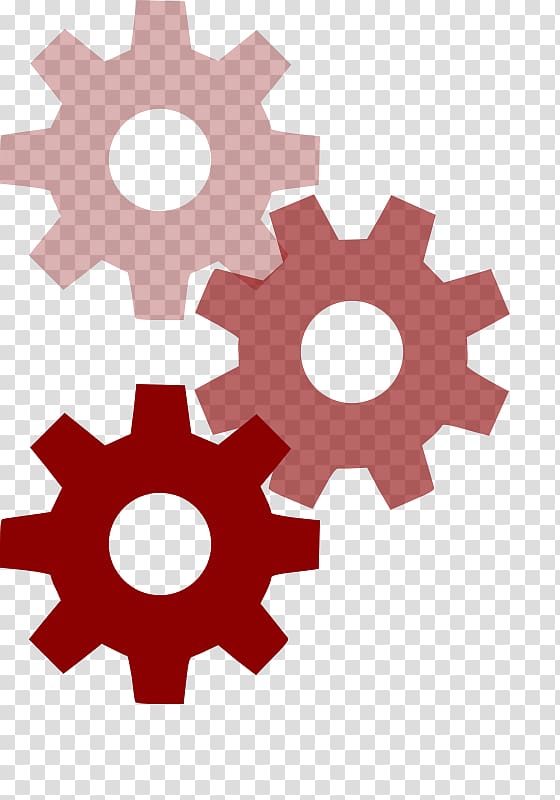 Gear Computer Icons Free content , Database Red transparent background PNG clipart