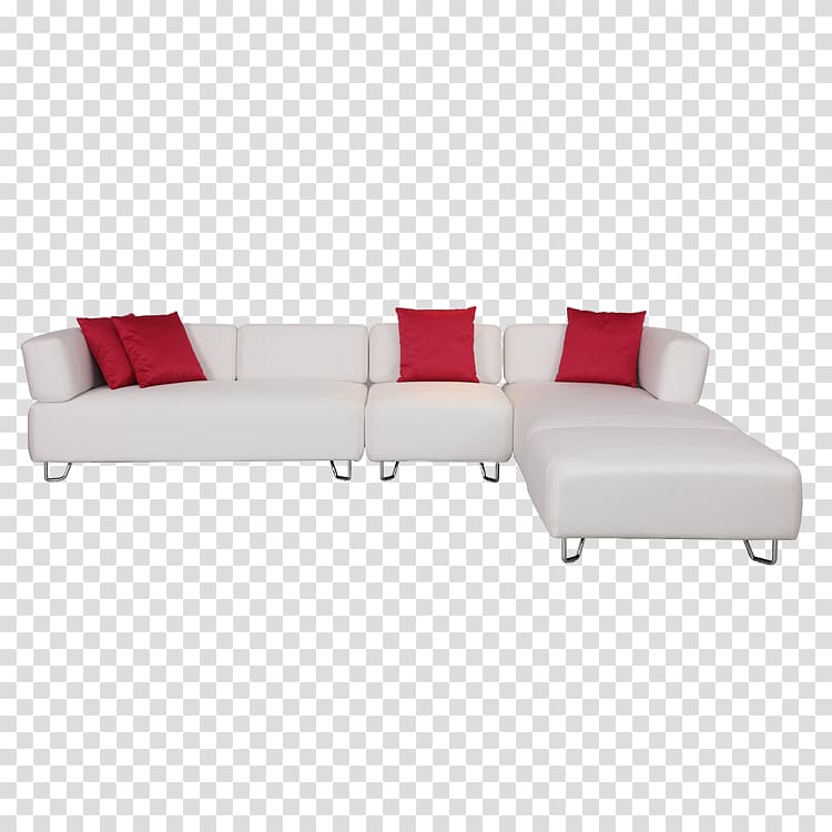 Sofa bed Couch Living room Pillow, White sofa transparent background PNG clipart