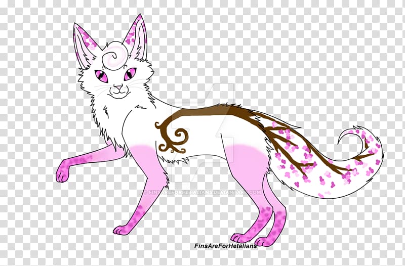 Cat Kitten Line art Whiskers Mammal, cherry blossom watercolor transparent background PNG clipart