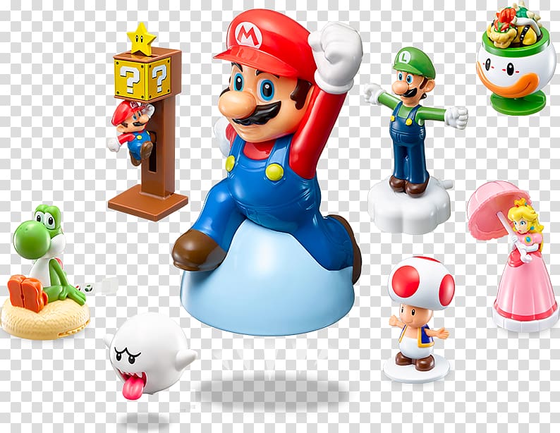 Fast food Happy Meal McDonald\'s Super Mario Bros. Super Mario Run, others transparent background PNG clipart