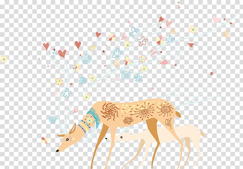 Giraffe Deer Cartoon Illustration, deer transparent background PNG clipart