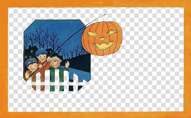 Halloween Jack-o-lantern Child Illustration, Cute kids painted transparent background PNG clipart