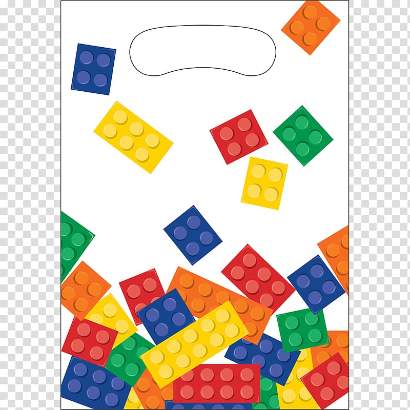Toy block Party favor Birthday Bag, color building blocks transparent background PNG clipart