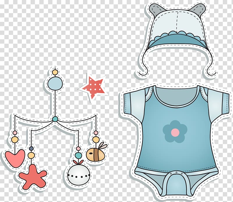 children's clothes paper doll, Clothing Infant , Baby clothes hangers elements transparent background PNG clipart