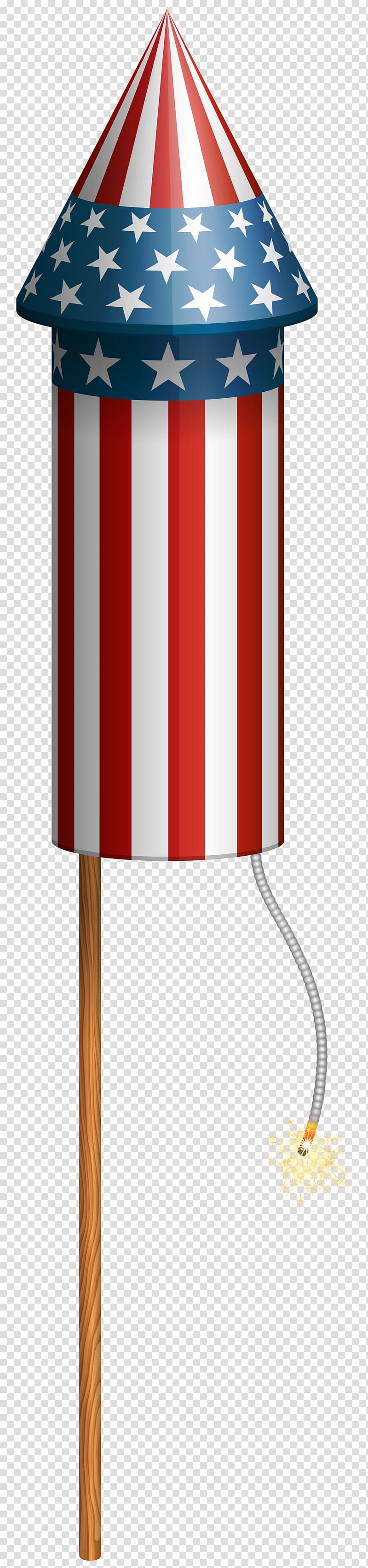 USA flag-themed fire cracker, Bottle rocket Fireworks Paper Flight, USA Sparkler transparent background PNG clipart