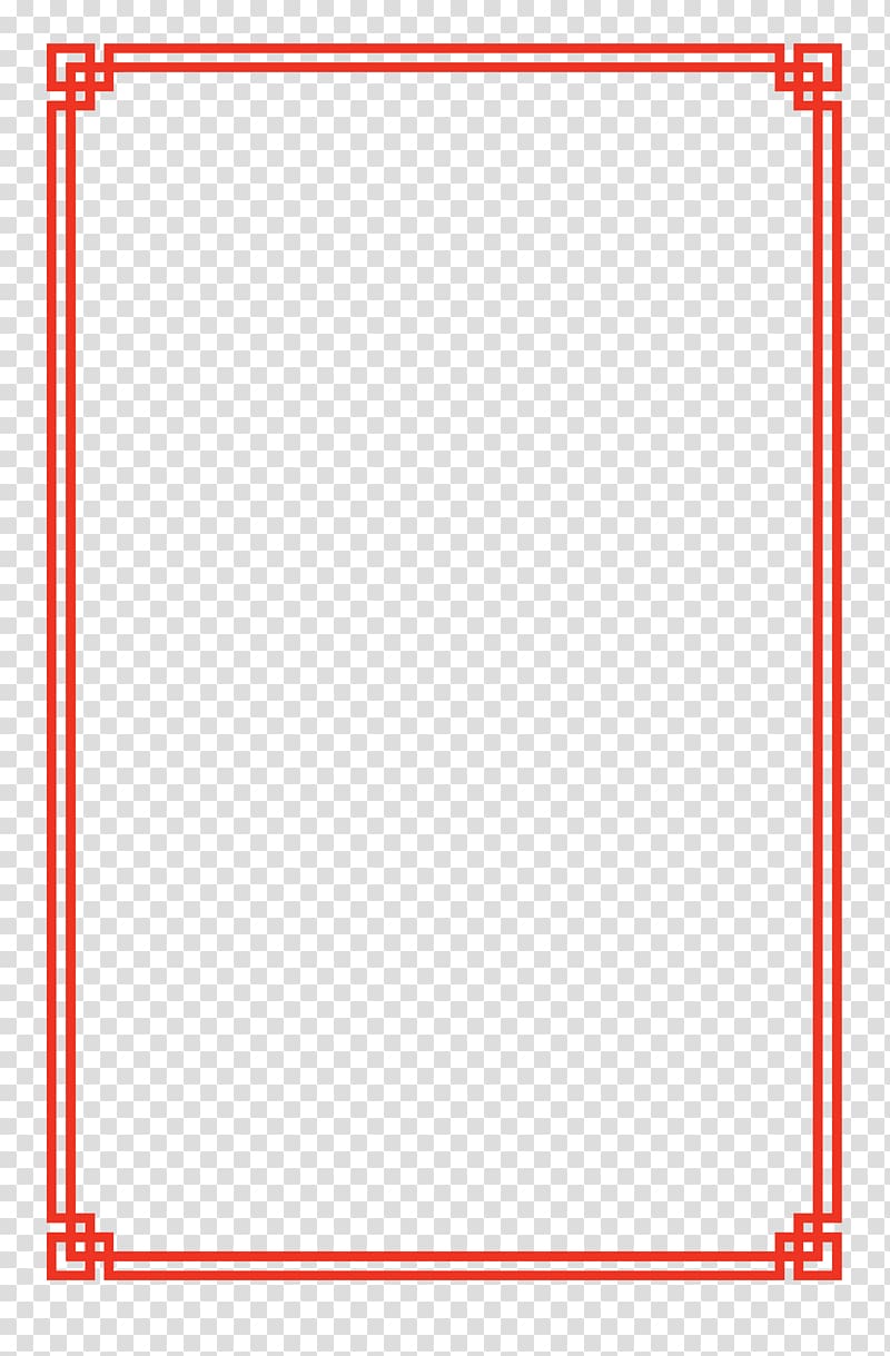 Chinese New Year Fundal, Chinese New Year festive New Year good luck border, rectangular red frame transparent background PNG clipart