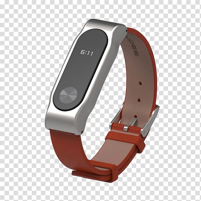 Xiaomi Mi Band 2 Strap Leather, Red Strap transparent background PNG clipart