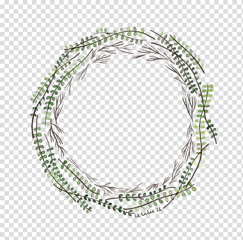 green and black leaves illustration, Line , tree leaves border transparent background PNG clipart