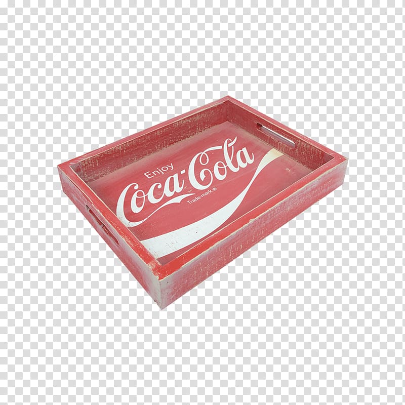 Coca-Cola Rectangle Tray Pin Badges, vintage wooden tea cart transparent background PNG clipart