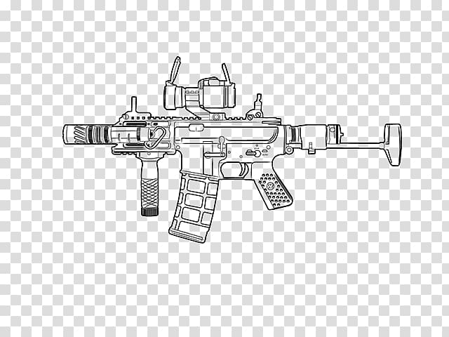 Assault rifle Firearm Trigger Air gun Machine gun, assault rifle transparent background PNG clipart