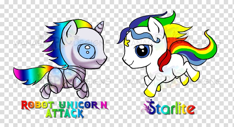 Pony Illustration Cat, robot unicorn attack transparent background PNG clipart